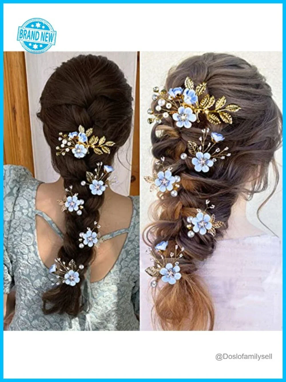5PCS Bridal Hair Pins Crystal Pearl Hair Clips Headpiece Rhinestone Wedding